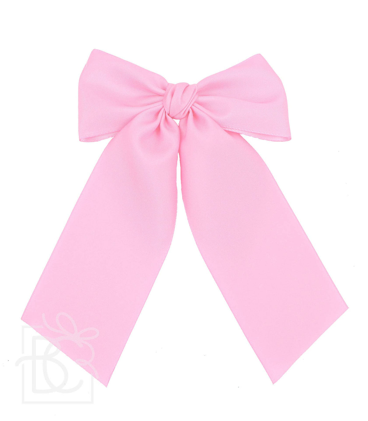 Matte Satin Longtail Hair Bow with Euro Knot — Beyond Creations, LLC Hairbows
