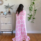 Pink Bolt Smile Blanket — Living Royal