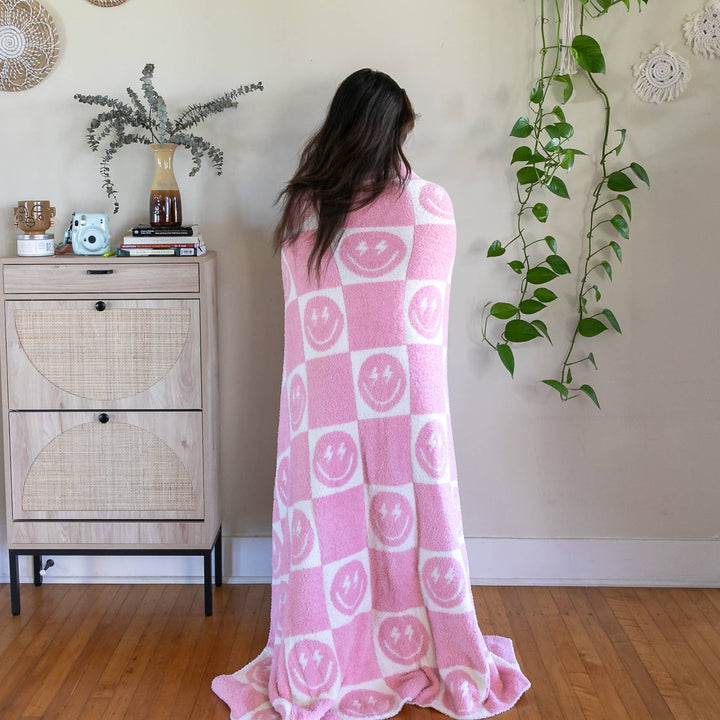 Pink Bolt Smile Blanket - Premium  from Living Royal - Just $55.95! Shop now at Pat's Monograms