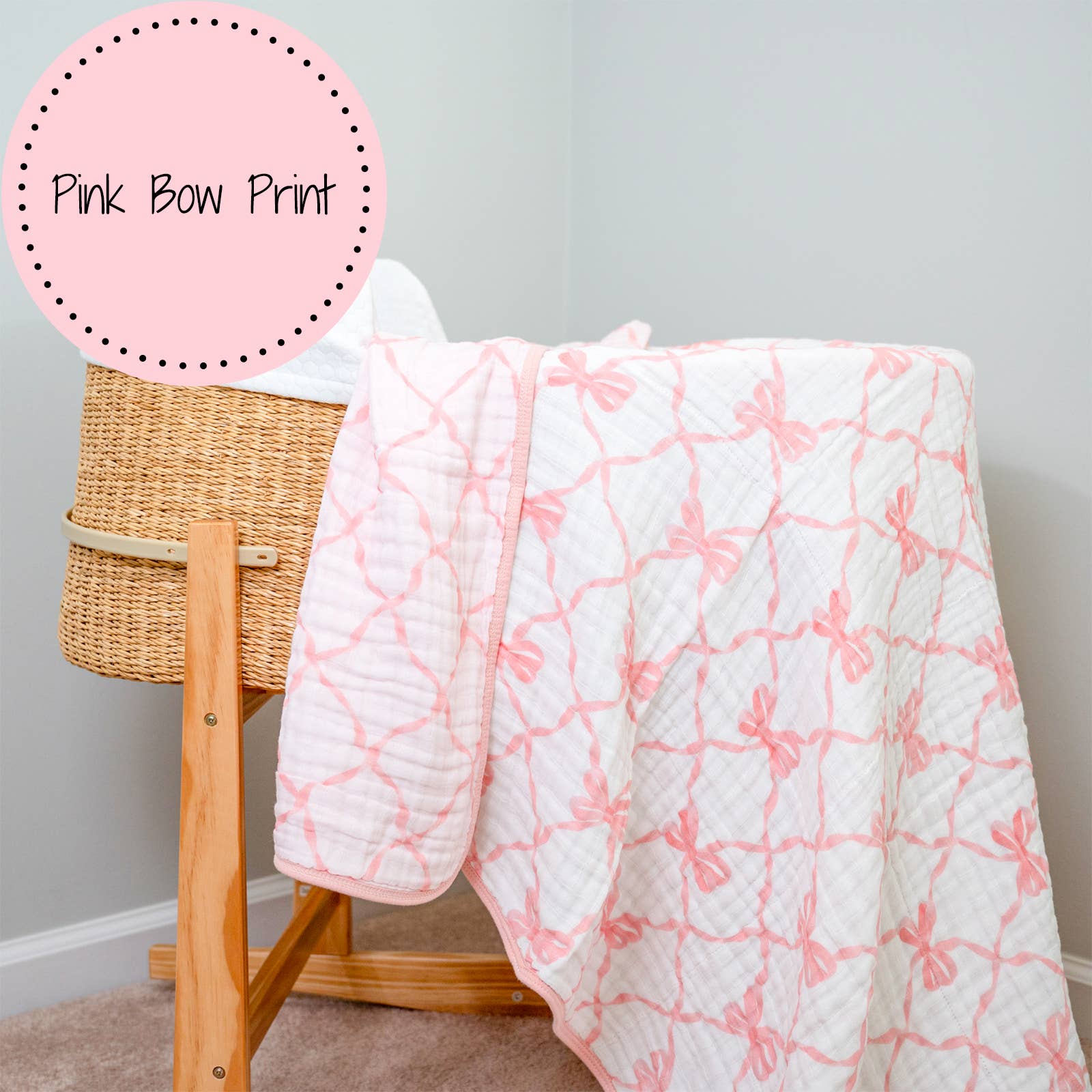 Muslin Quilt Baby & Kids Blanket Beautiful Bows - Premium Baby Blanket from LollyBanks - Just $29.95! Shop now at Pat's Monograms
