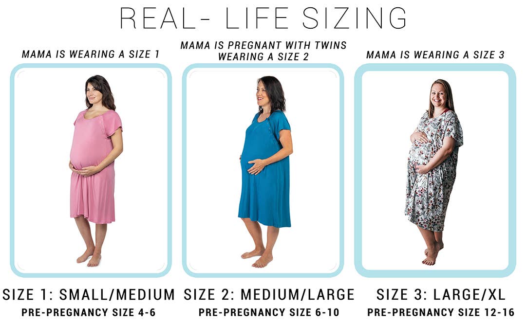 Harbor Mist Maternity Mommy Labor and Delivery/ Nursing Gown - Premium Maternity Clothing from Three Little Tots - Just $33! Shop now at Pat's Monograms