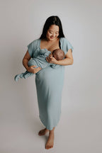 Blue Bird Maternity Mommy Labor and Delivery/ Nursing Gown — Three Little Tots Maternity Clothing