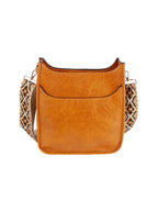 Front Pocket Stylized Strap Shoulder Bag — Handbag Factory Corp