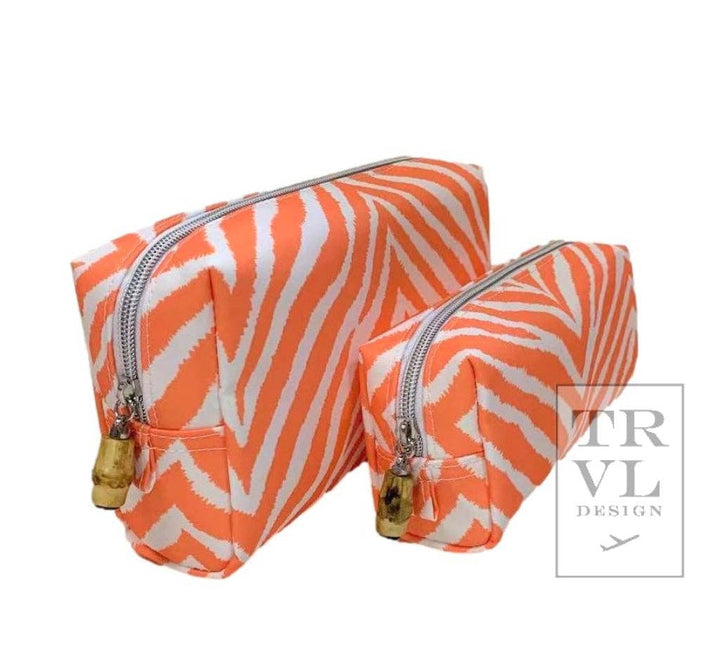 Duos - Travel Pouches - Hide Stripe Melon - Premium Cosmetic Bag from TRVL Design - Just $26.95! Shop now at Pat's Monograms