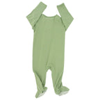 Zipper Footie - Shale Green — Sweet Bamboo Baby & Toddler Outfits