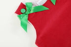 Red Corduroy Christmas Applique Bow Dress — Lil Cactus Baby & Toddler Dresses