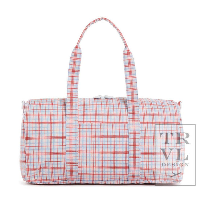 Weekender - Classic Plaid Red Duffel Bag - Premium Duffel from TRVL Design - Just $74.95! Shop now at Pat's Monograms