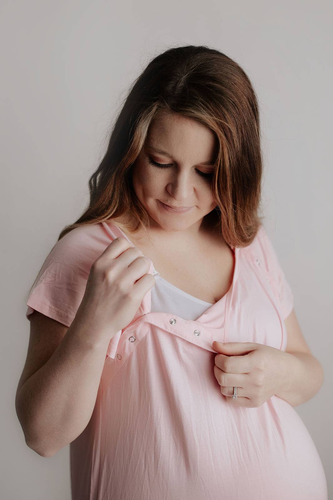 Light Pink Mommy Labor and Delivery/ Nursing Gown — Three Little Tots Maternity Clothing