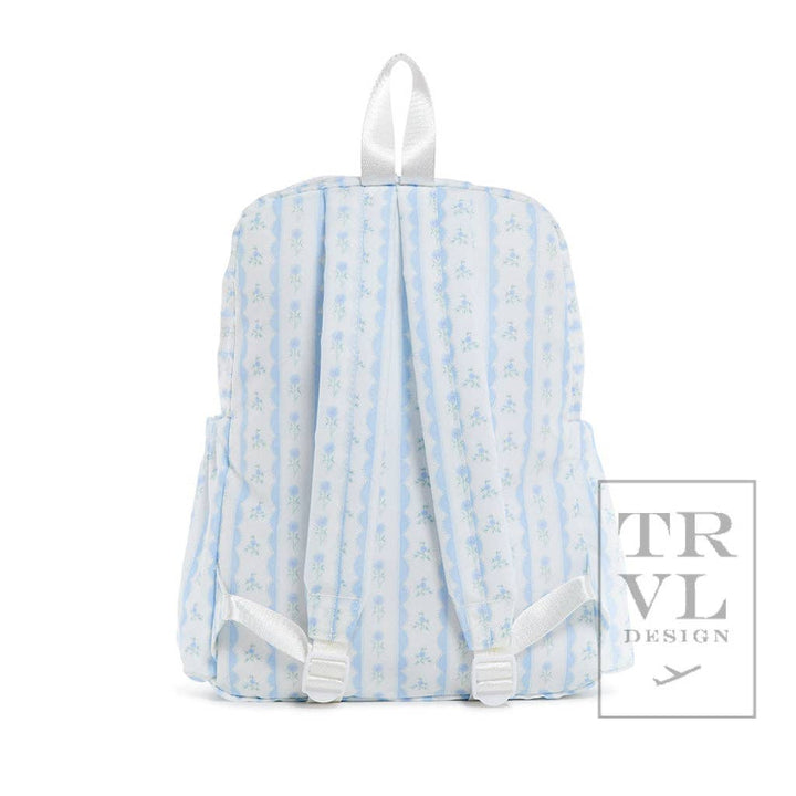 Backpacker - Backpack Ribbon Floral Blue - Premium Backpack from TRVL Design - Just $64.95! Shop now at Pat's Monograms
