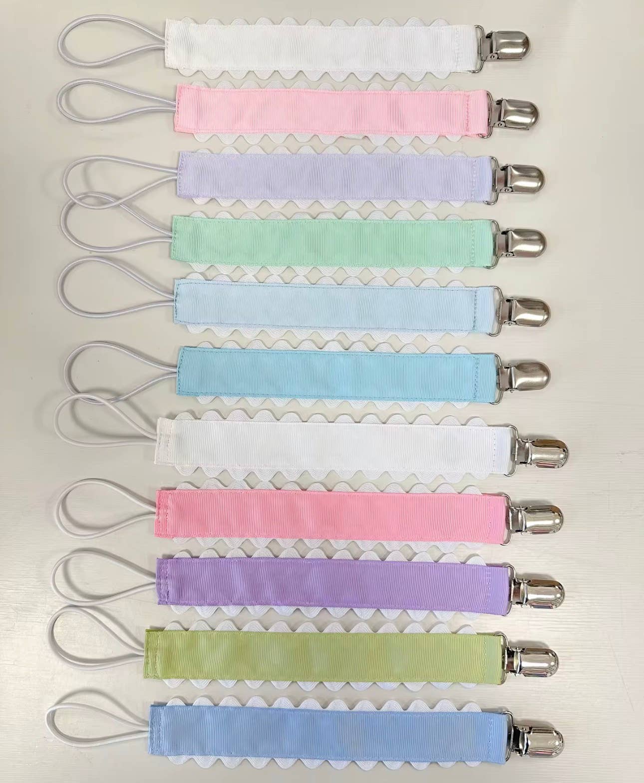 Pacifier Clip, Monogram-able Assorted Colors — Zsa Zsa & LoLLi Monogram Blanks Baby Accessories