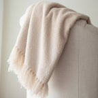 Oden Textured Boucle Throw: Cream / 50" X 60" — Tajik Home LLC blankets