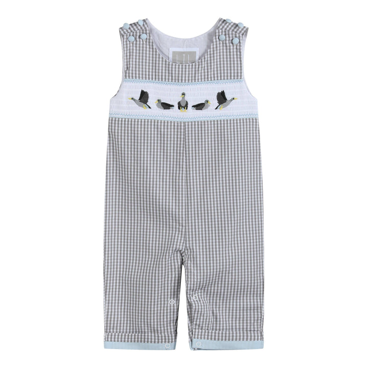 Light Gray Mallard Smocked Overalls - Premium Baby & Toddler Outfits from Lil Cactus - Just $38.95! Shop now at Pat's Monograms