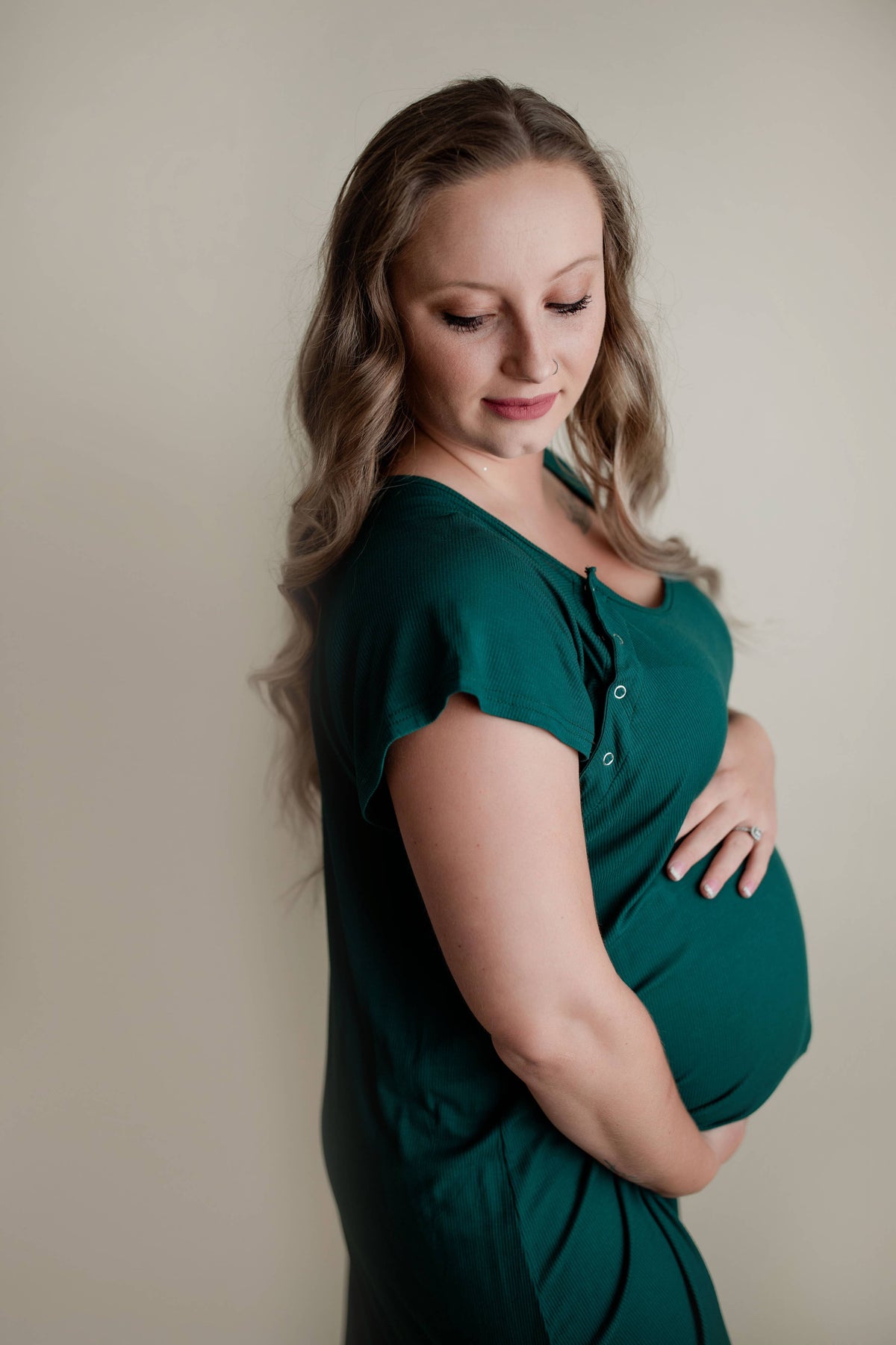 Forest Maternity Mommy Labor and Delivery/ Nursing Gown — Three Little Tots Maternity Clothing