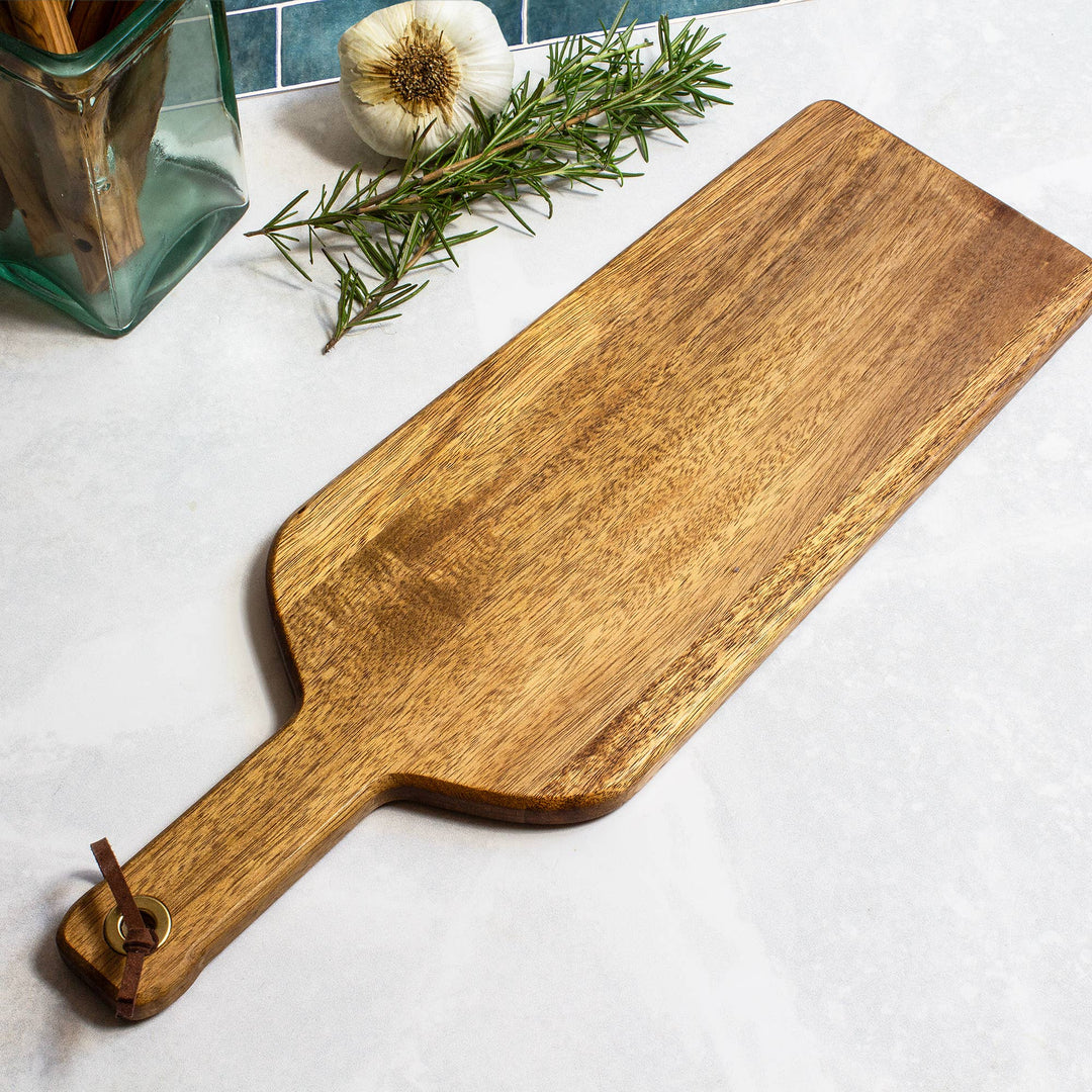 Rock & Branch® Acacia Wood Wine Bottle Shaped Charcuterie Board - Premium Cutting Board from Totally Bamboo - Just $24.95! Shop now at Pat's Monograms