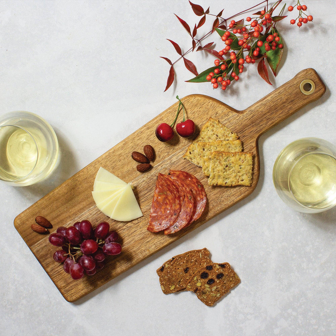 Rock & Branch® Acacia Wood Wine Bottle Shaped Charcuterie Board - Premium Cutting Board from Totally Bamboo - Just $24.95! Shop now at Pat's Monograms