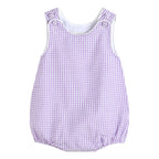 Classic Purple Gingham Baby Bubble Romper — Lil Cactus Baby & Toddler Outfits