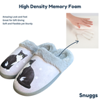 Black & White Cat Snuggs Slipper — E&S Pets Slippers