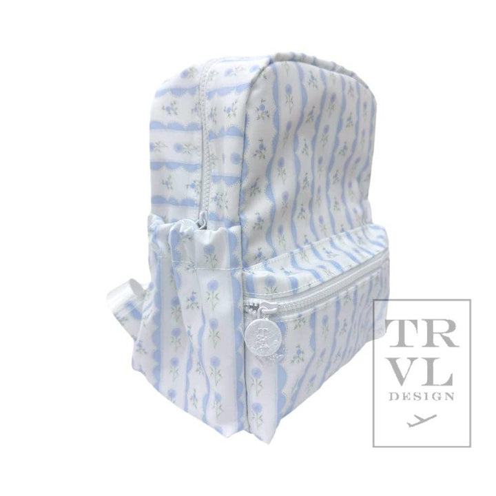 Mini Backer - Ribbon Floral Blue - Premium Backpack from TRVL Design - Just $46.95! Shop now at Pat's Monograms