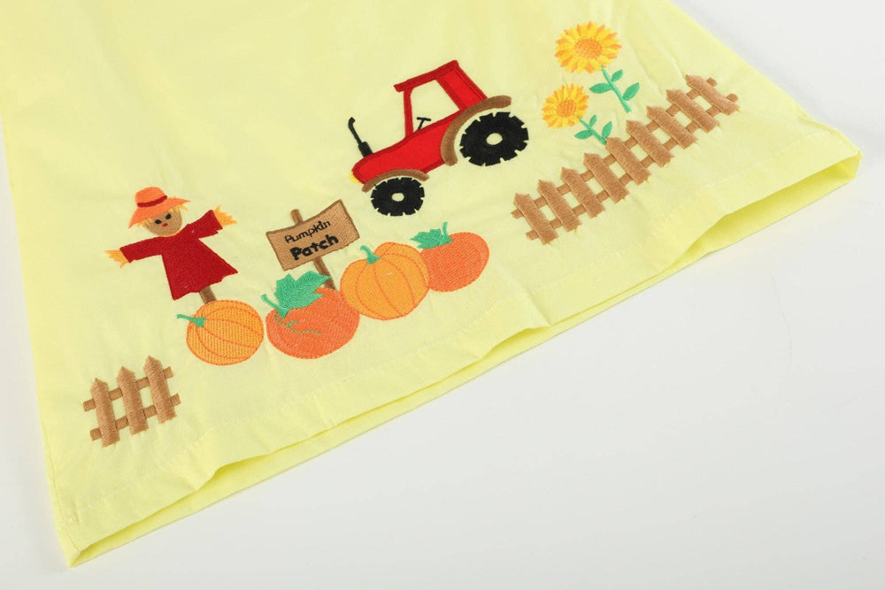 Yellow Pumpkin Patch Bow Dress - Premium Baby & Toddler Dresses from Lil Cactus - Just $36.95! Shop now at Pat's Monograms