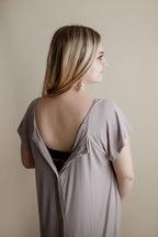 Harbor Mist Maternity Mommy Labor and Delivery/ Nursing Gown — Three Little Tots Maternity Clothing