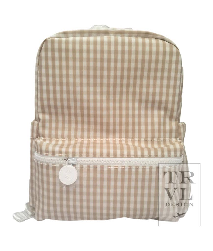 Mini Backer - Gingham Khaki - Premium Backpack from TRVL Design - Just $48.95! Shop now at Pat's Monograms