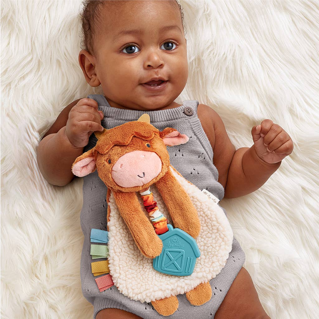 Highland Cow Itzy Friends Lovey™ Plush — Itzy Ritzy Baby Soothers