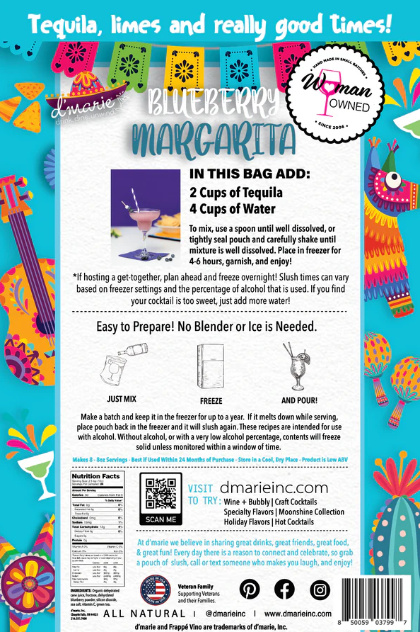 Blueberry Margarita - Premium drink mix from d'marie - Just $16! Shop now at Pat's Monograms