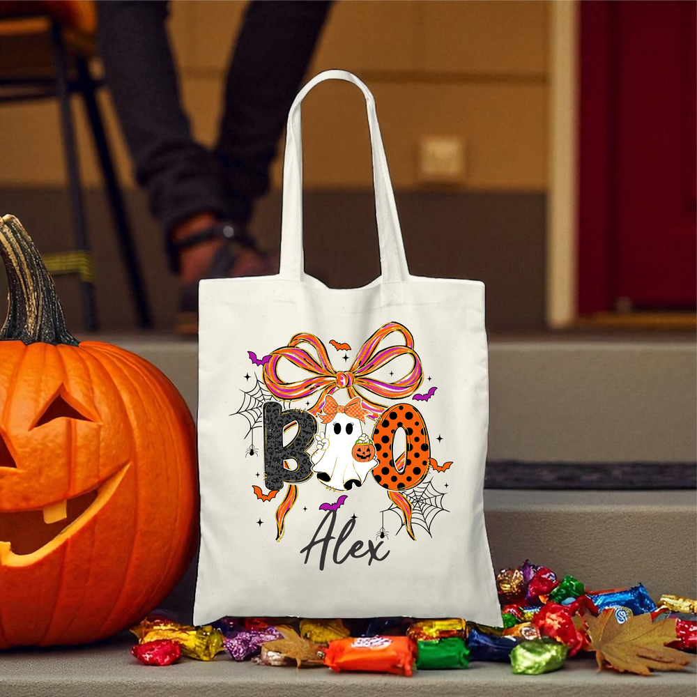 Personalized Halloween Trick or Treat Bags - Premium Holiday Accessories from Pat's Monograms - Just $12.95! Shop now at Pat's Monograms
