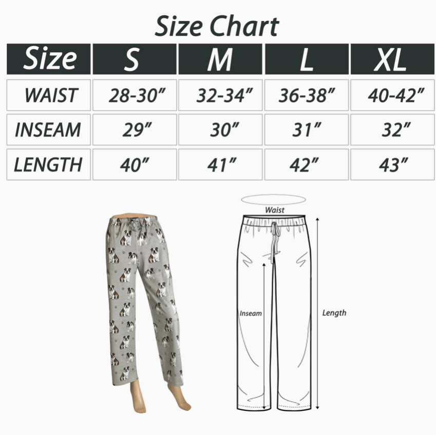 Bulldog Pajama Pants — E&S Pets Pajamas