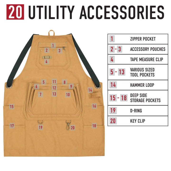 Canvas Full Work Apron - Premium Workwear from Rothco - Just $39.95! Shop now at Pat's Monograms