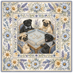 Pug & Petals — Pug Mahjong Mat | Paws & Tiles Collection - PREORDER - Premium Mahjong from Told in Tiles - Just $80! Shop now at Pat's Monograms