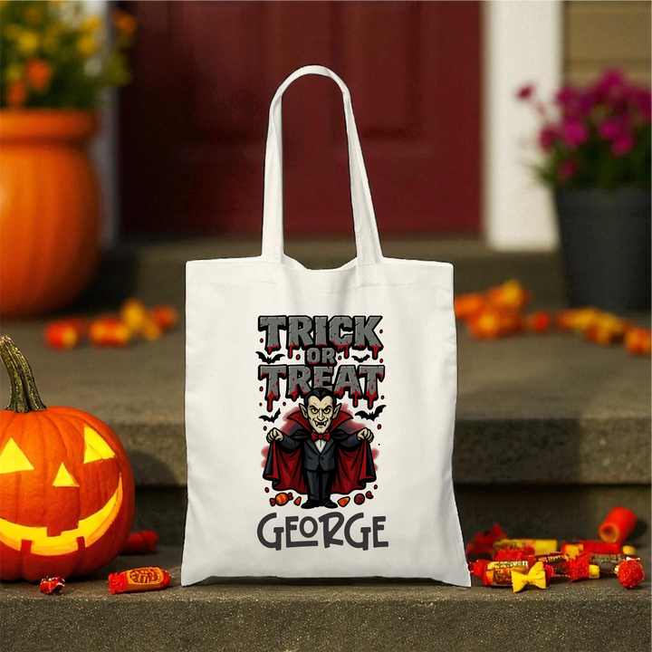 Personalized Halloween Trick or Treat Bags - Premium Holiday Accessories from Pat's Monograms - Just $12.95! Shop now at Pat's Monograms