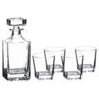 Square Glass Decanter Set with 4 Glasses - 750ml add Laser Engraving - Premium barware from JDS - Just $39.95! Shop now at Pat's Monograms