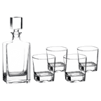 Rectangle Glass Decanter Set with 4 Glasses - 810ml add Laser Engraving - Premium barware from JDS - Just $49.95! Shop now at Pat's Monograms