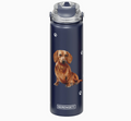 Dachshund Red Stainless Steel Water Bottle 24 Oz. SERENGETI — E&S Pets