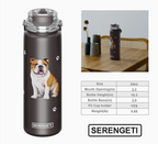 Dachshund, black Stainless Steel Water Bottle 24 Oz. SERENGE — E&S Pets