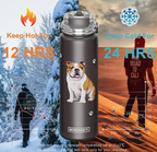 Dachshund, black Stainless Steel Water Bottle 24 Oz. SERENGE — E&S Pets