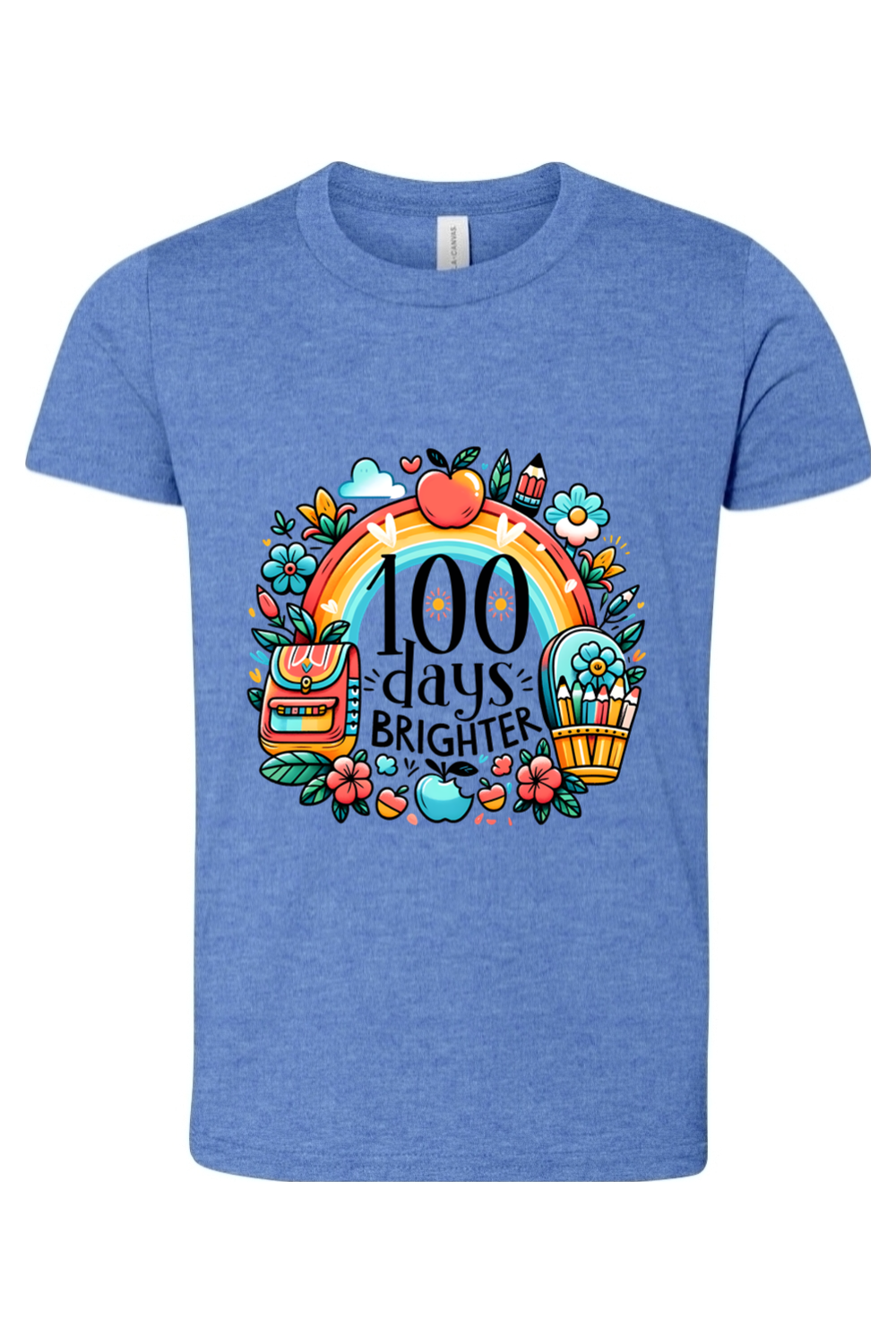 100 Days Brighter - Premium T-Shirts from Pat's Monograms - Just $24.95! Shop now at Pat's Monograms