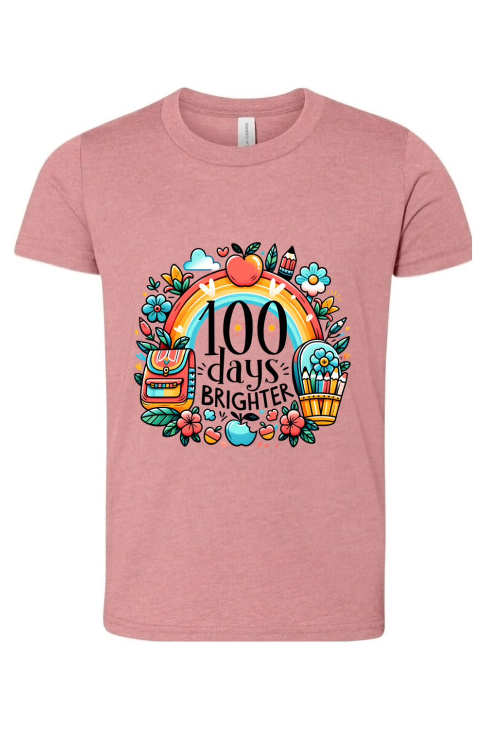 100 Days Brighter - Premium T-Shirts from Pat's Monograms - Just $24.95! Shop now at Pat's Monograms