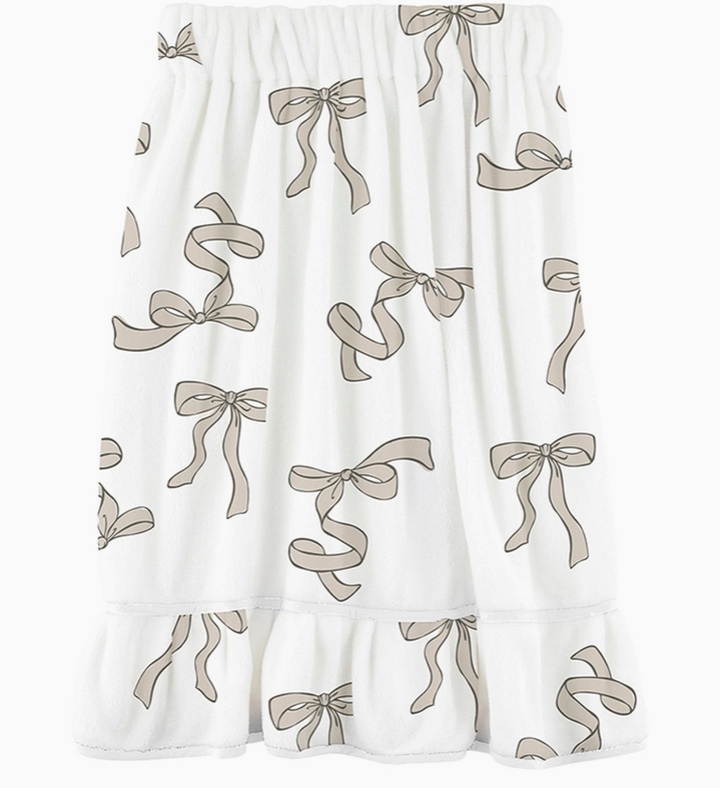 Spa Wrap - Flax Bows - Premium Bath Wrap from Bella Sleep + Spa - Just $45.95! Shop now at Pat's Monograms