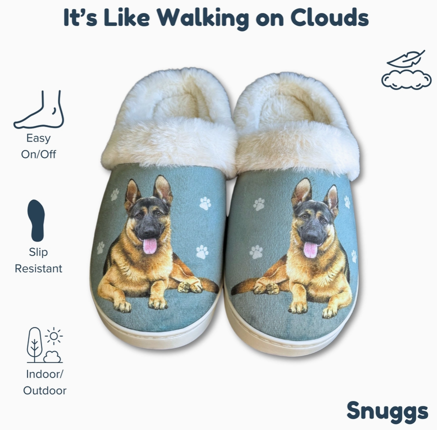 German Shepherd Snuggs Slippers - Premium Slippers from E&S Pets - Just $24.95! Shop now at Pat's Monograms