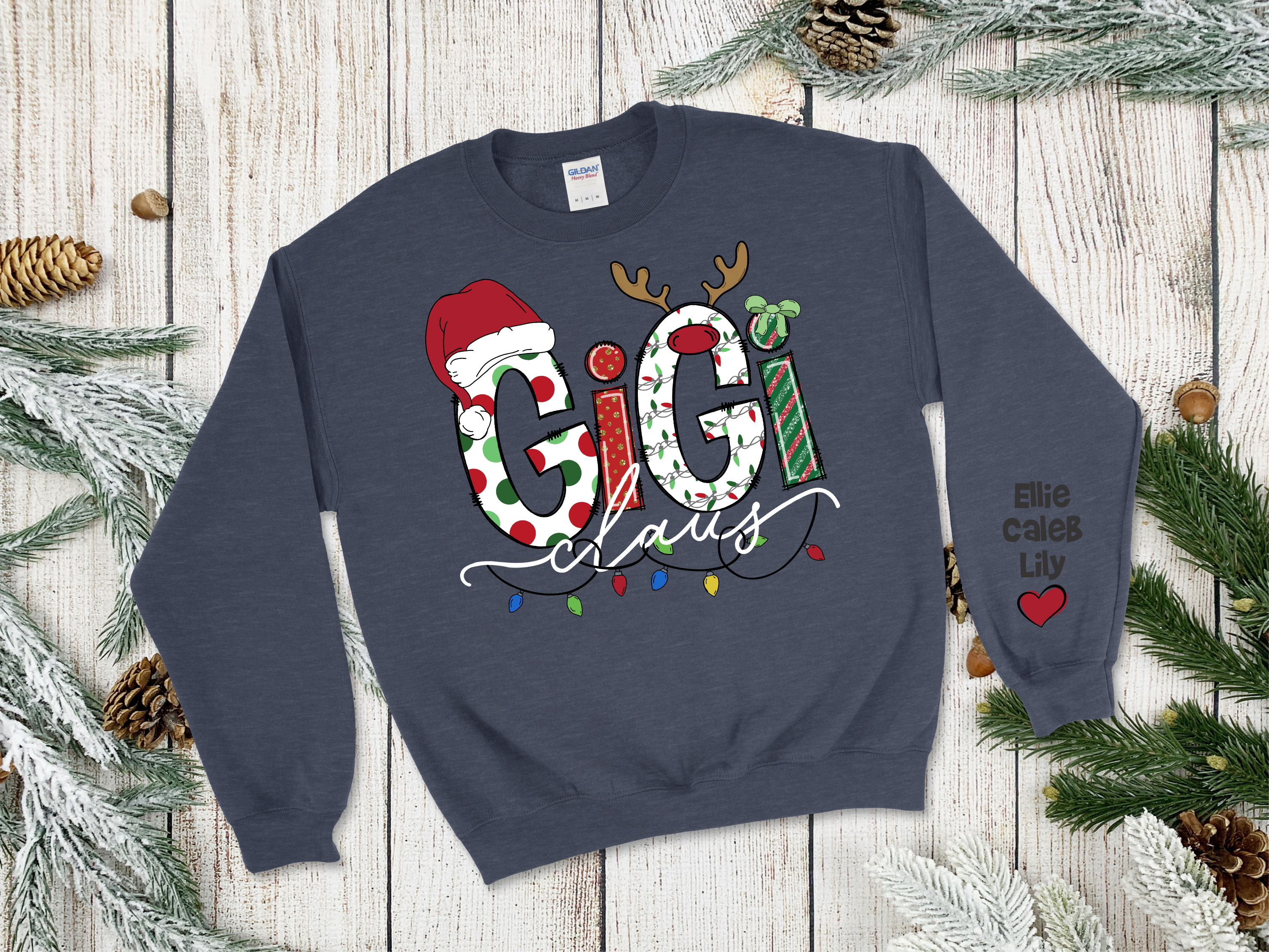 Custom Claus Sweatshirt for Grandma, Mama, Aunt, Nanny - Premium Clothing from Pat's Monograms - Just $39.95! Shop now at Pat's Monograms