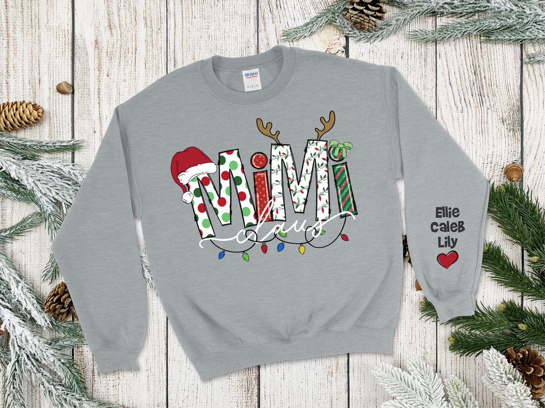 Custom Claus Sweatshirt for Grandma, Mama, Aunt, Nanny - Premium Clothing from Pat's Monograms - Just $39.95! Shop now at Pat's Monograms