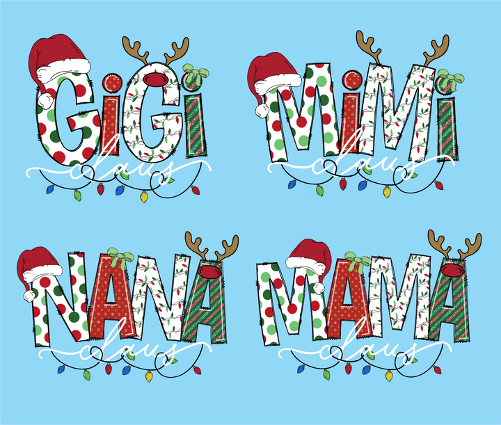 Custom Claus Sweatshirt for Grandma, Mama, Aunt, Nanny - Premium Clothing from Pat's Monograms - Just $0! Shop now at Pat's Monograms
