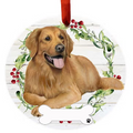 Golden Retriever Full Body Ceramic Wreath Ornament - Premium Christmas Ornament from E&S Pets - Just $9.95! Shop now at Pat's Monograms
