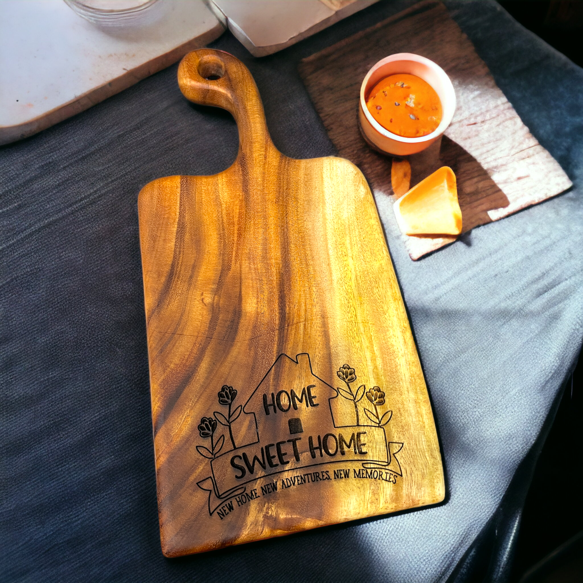 Home Sweet Home Cutting Board - Premium Housewares from Pat's Monograms - Just $45.95! Shop now at Pat's Monograms