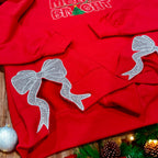Merry and Bright Side Bow Sweatshirt — Christmas Shirts