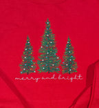 Merry and Bright  - Side Bow Sweatshirt - Premium Christmas Shirts from Pat's Monograms - Just $64.95! Shop now at Pat's Monograms