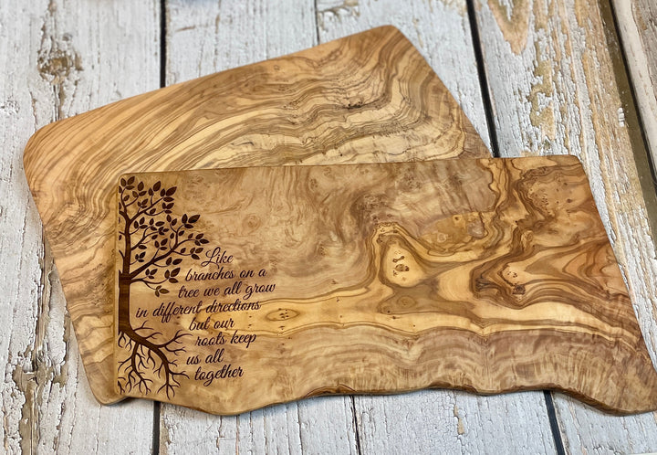 Like Branches on a Tree - Laser Engraved Olive Wood Board - Premium Gifts from Natural OliveWood - Just $89.95! Shop now at Pat's Monograms