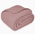 Adult Muslin Cotton Throw - Mauve — Comfy Cubs blanket